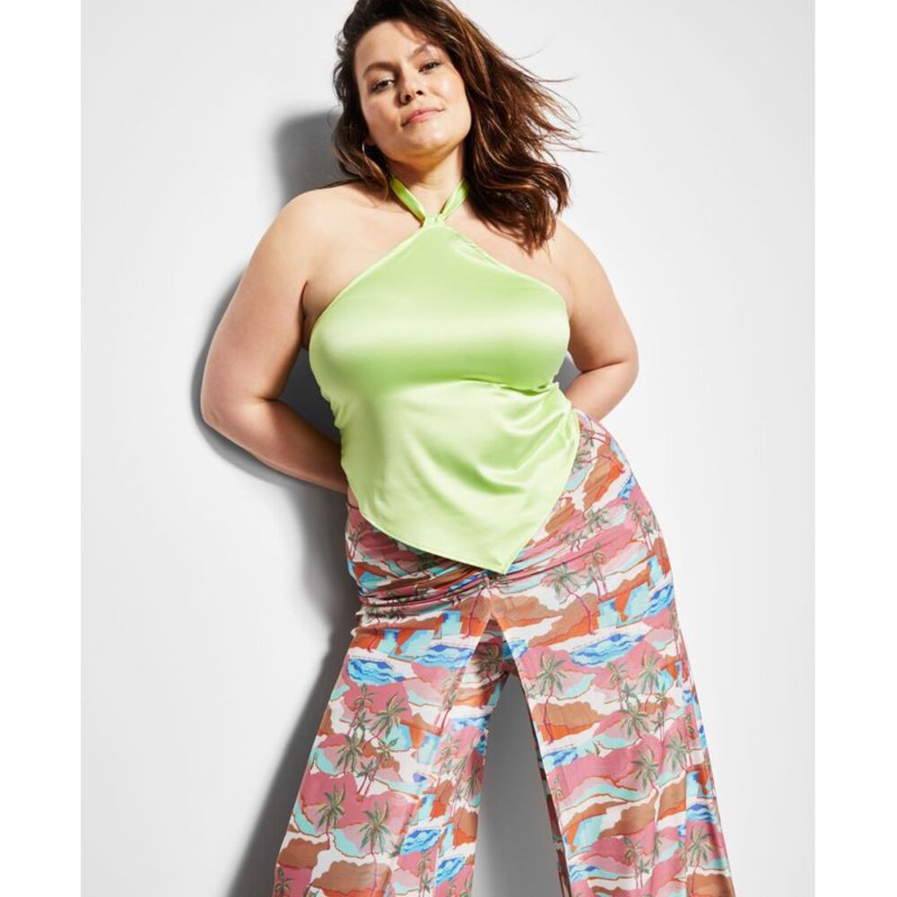 Royalty By Maluma Womens Handkerchief Halter Top